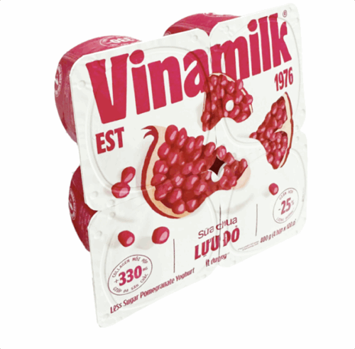 Sữa chua lựu đỏ ít đường VNM 100g - Lốc