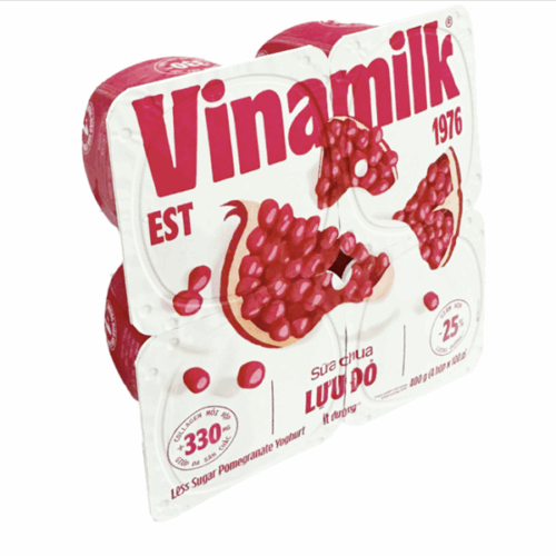 Sữa chua lựu đỏ ít đường VNM 100g - Lốc