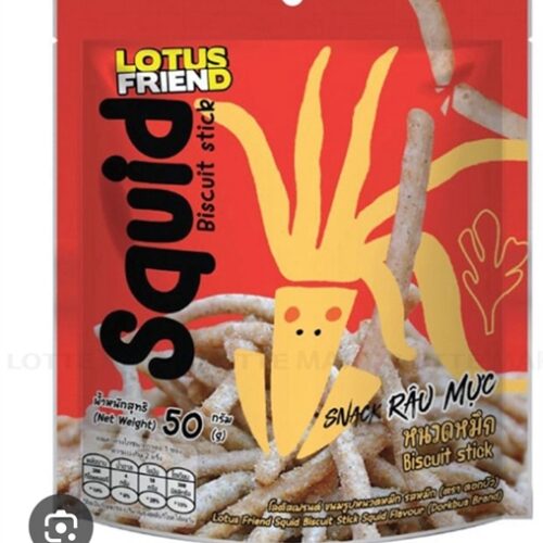 Bánh Que Vị Mực Lotus Friend Hiệu Dorkbua 50g - Gói