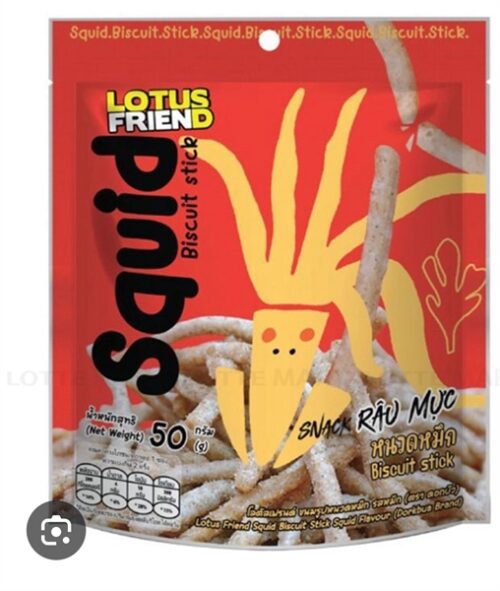 Bánh Que Vị Mực Lotus Friend Hiệu Dorkbua 50g - Gói