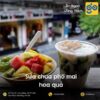 Sữa chua phô mai hoa quả - cốc