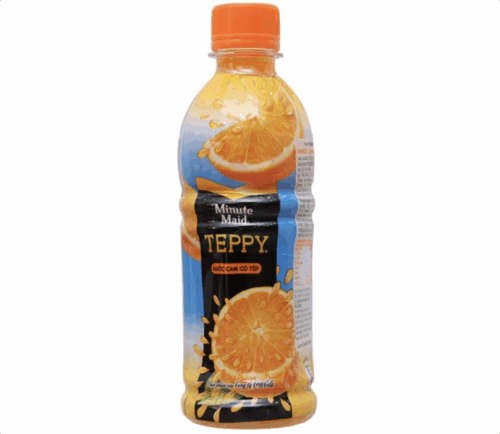 Nước cam ép Teppy 327ml - Chai