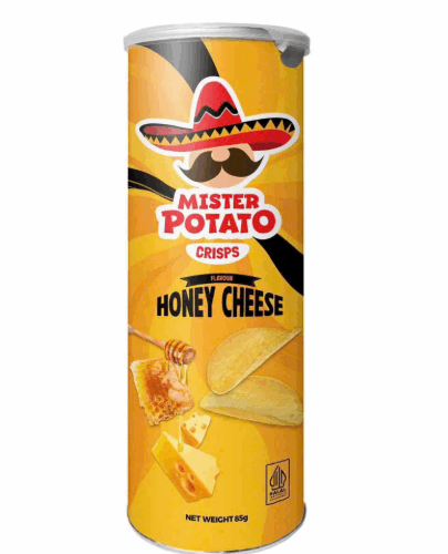 Snack Khoai Tây Vị Phô Mai Mật Ong Mr. Potato Crisps 85g - Lon