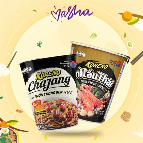 Koreno Mỳ Lẩu Thái Cay Cấp Độ 7 Ly 68g - Ly