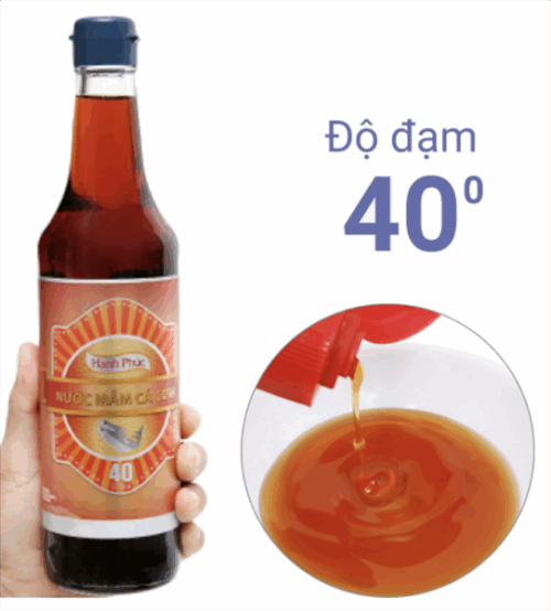 Nước mắm Hạnh Phúc 40 độ 500ml - Chai