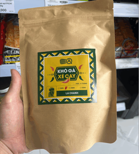 Khô gà xé cay lá chanh Quân Ánh - Gói