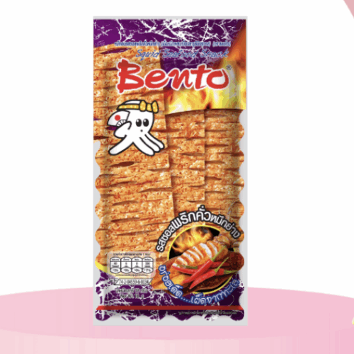 Snack hải sản vị mực nướng sốt ớt Bento 18g (tím)