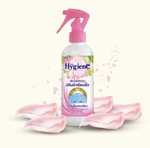 Xịt thơm quần áo HYgiene hương nước hoa tự nhiên hồng