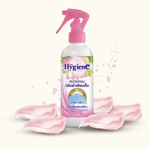 Xịt thơm quần áo HYgiene hương nước hoa tự nhiên hồng
