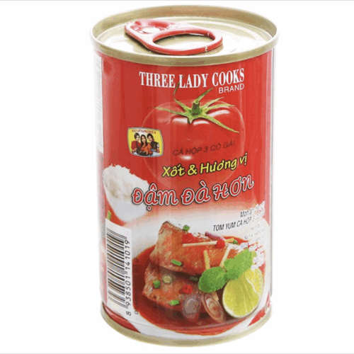 Cá Mòi Xốt Cà Chua Nắp Giật 3 Cô Gái Hộp 155g (vị Đậm Đà) - Hộp