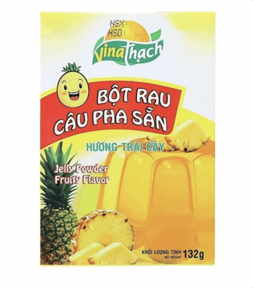 Bột rau câu pha sẵn Vinathach Hương Dứa 132G - Hộp