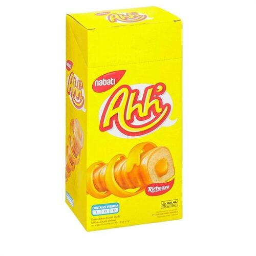 Bánh Nabati Ahh' Snack phủ phô mai 90g - Hộp