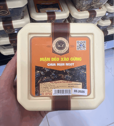 Mận xào gường chua nặm ngọt 350g - Hộp