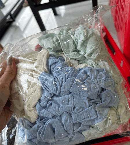 Dây buộc tóc 3 màu đính đá